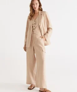 Linen Cargo Pant<Sussan