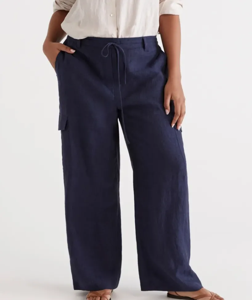 Linen Cargo Pant<Sussan