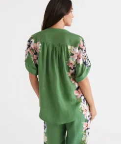 Linen Pastel Placement Top<Sussan Clearance
