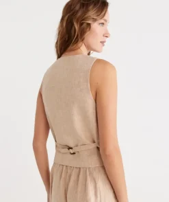Linen Vest<Sussan New