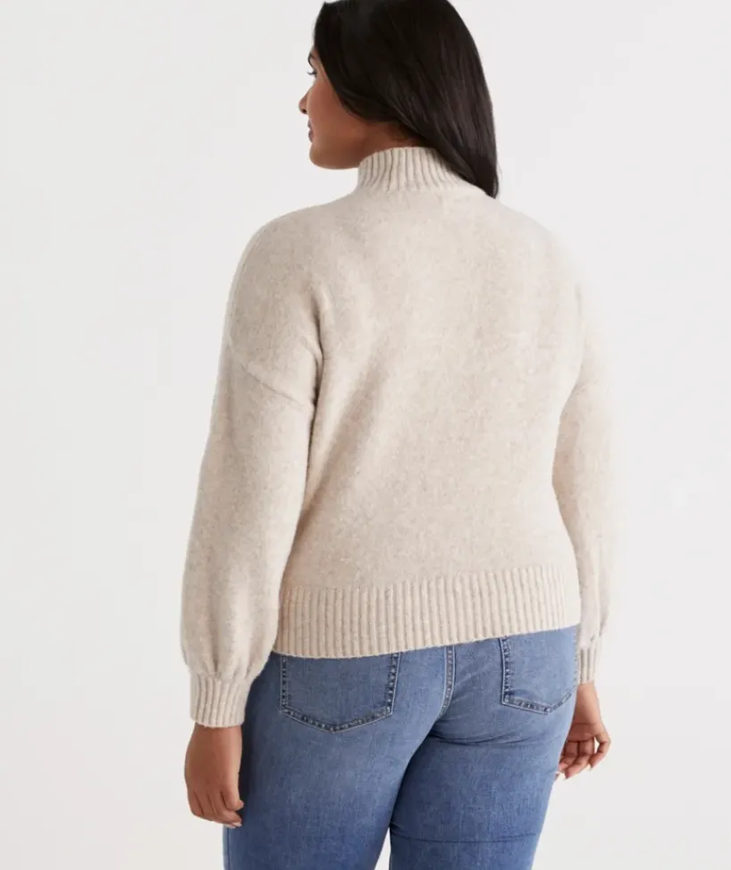 Lofty Mock Neck Blouson Pullover<Sussan Outlet