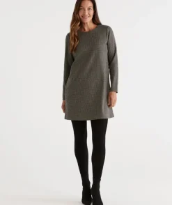 Long Sleeve Houndstooth Tunic<Sussan