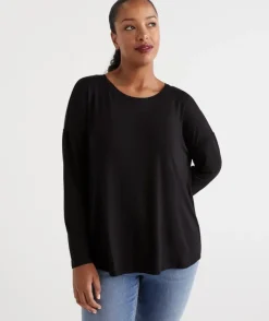 Long Sleeve Pleat Back Top<Sussan Sale