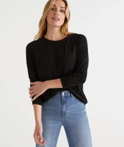 Long Sleeve Pleat Back Top<Sussan Sale