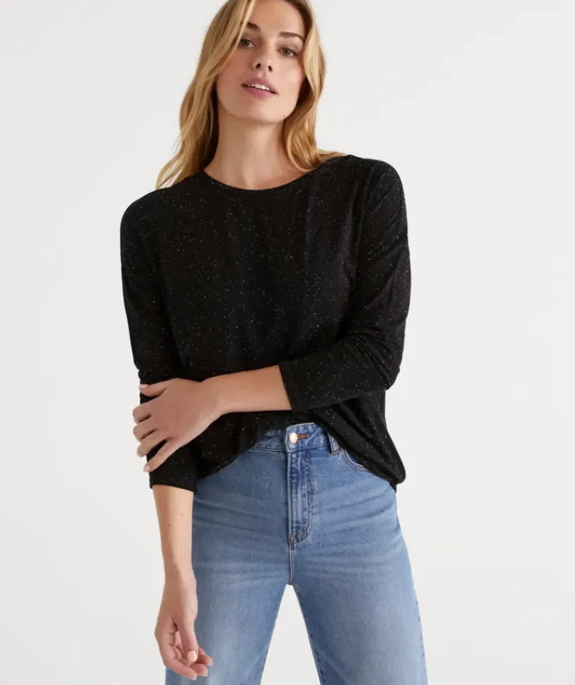 Long Sleeve Pleat Back Top<Sussan Sale