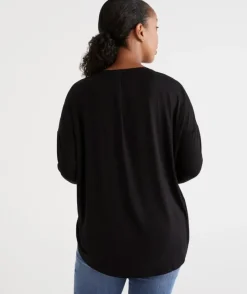 Long Sleeve Pleat Back Top<Sussan Discount