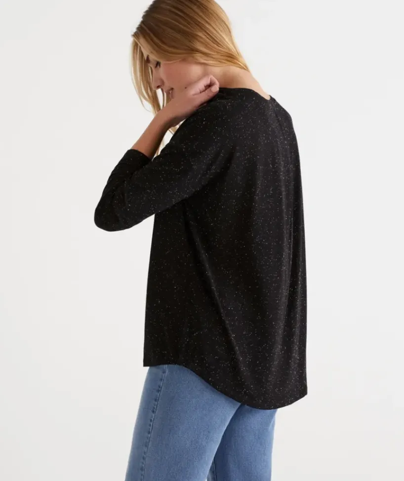 Long Sleeve Pleat Back Top<Sussan Sale
