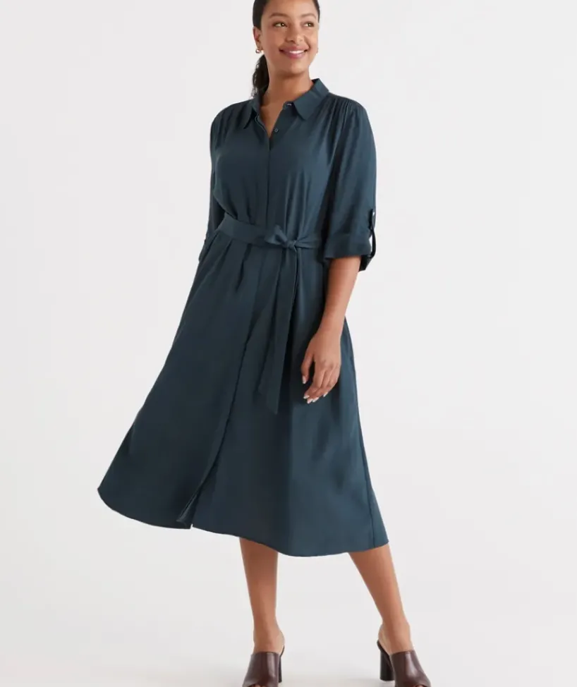 Midi Shirt Dress<Sussan New