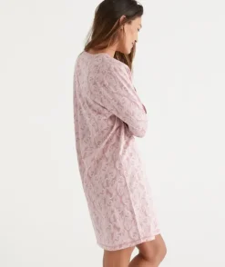 Paisley Print Australian Cotton Henley Nightie<Sussan Online