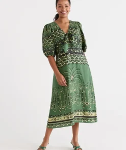 Palm Print Placement Dress<Sussan Online