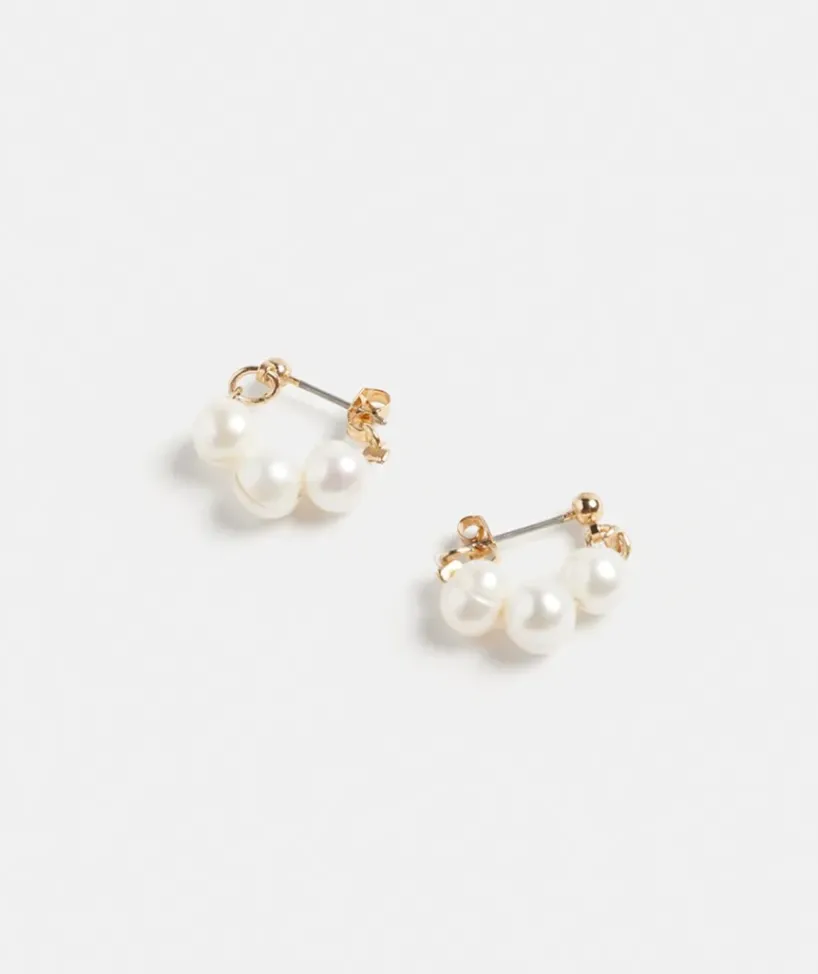 Pearl Stud Huggie<Sussan Best