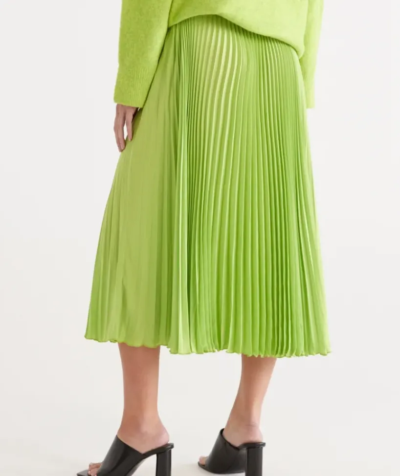 Pleat Curve Hem Skirt<Sussan New