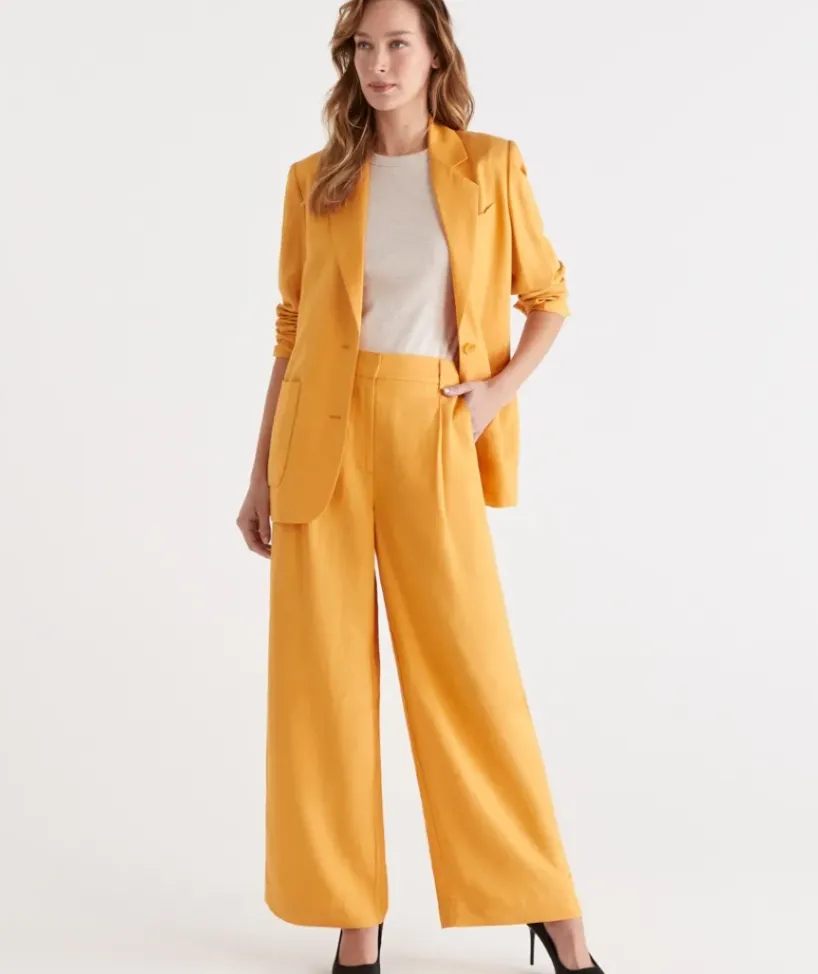 Pleated Wide Leg Pant<Sussan