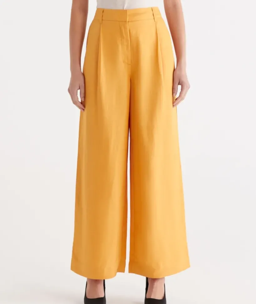 Pleated Wide Leg Pant<Sussan
