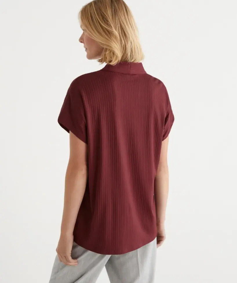Plisse V Neck Top<Sussan Clearance