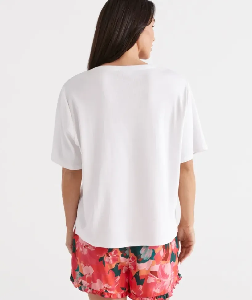 Relaxed Rib Australian Cotton Pyjama T-Shirt<Sussan Sale