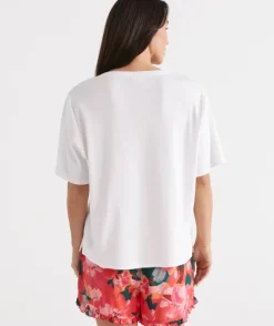 Relaxed Rib Australian Cotton Pyjama T-Shirt<Sussan New
