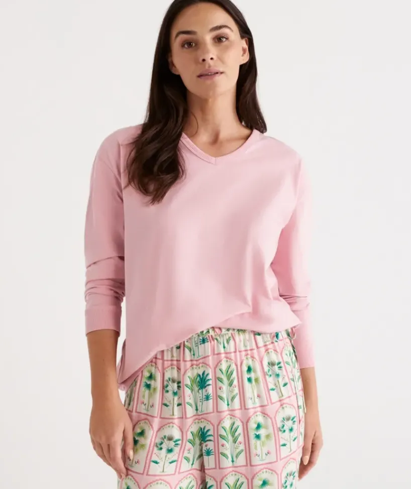 Relaxed V-Neck Top<Sussan Hot