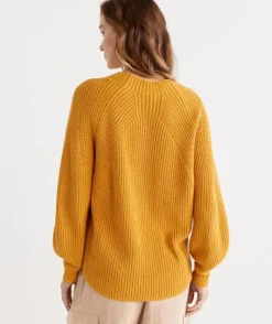 Rib Sleeve Detail Pull Over<Sussan Discount