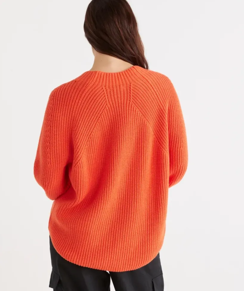 Rib Sleeve Detail Pull Over<Sussan Discount