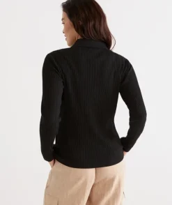Rib Zip Top<Sussan