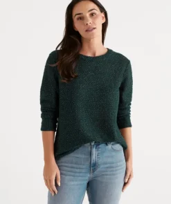 Side Button Textured Top<Sussan Hot