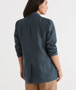 Single Breasted Linen Blazer<Sussan Online
