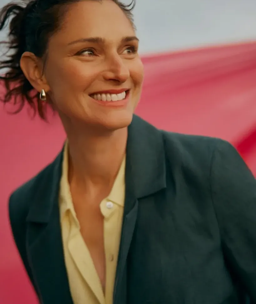 Single Breasted Linen Blazer<Sussan Online