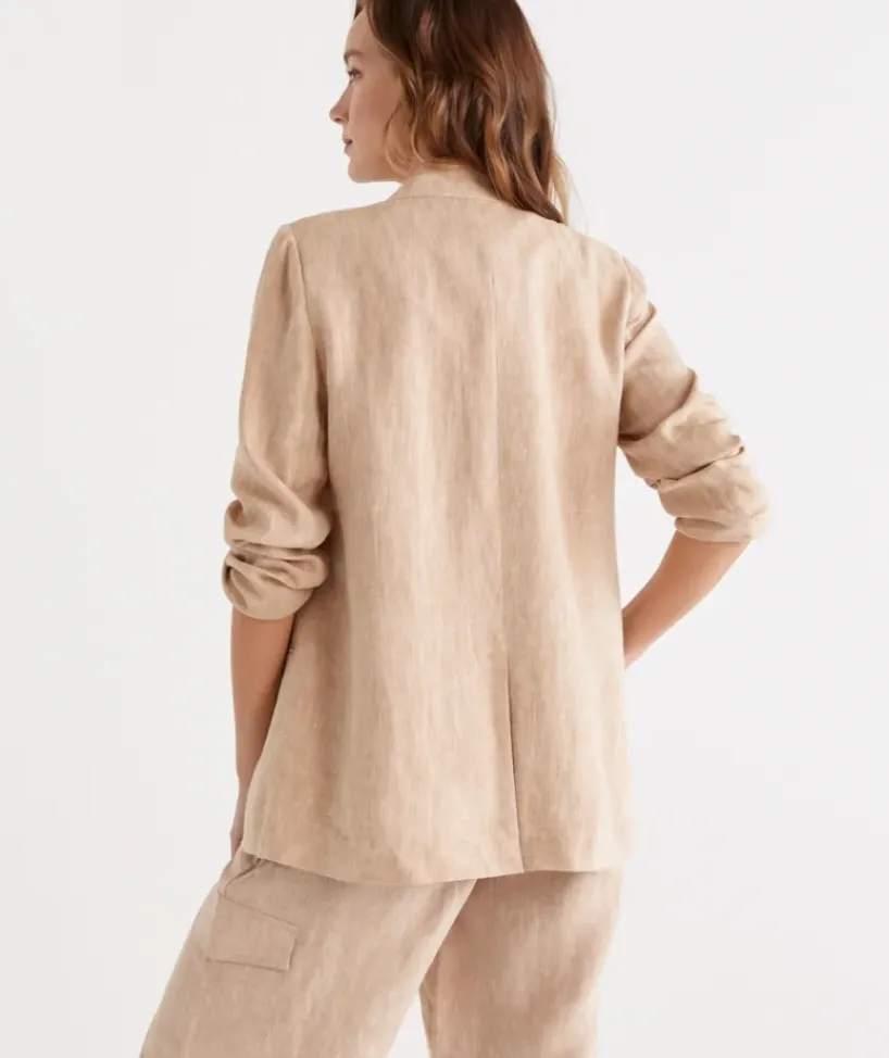 Single Breasted Linen Blazer<Sussan Clearance