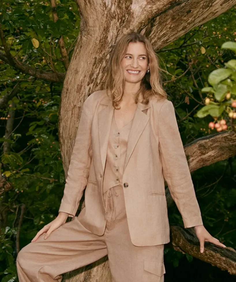 Single Breasted Linen Blazer<Sussan Clearance