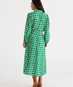Soft Geo Shirt Dress<Sussan New