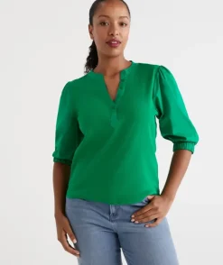 Spliced Puff Sleeve Top<Sussan Sale