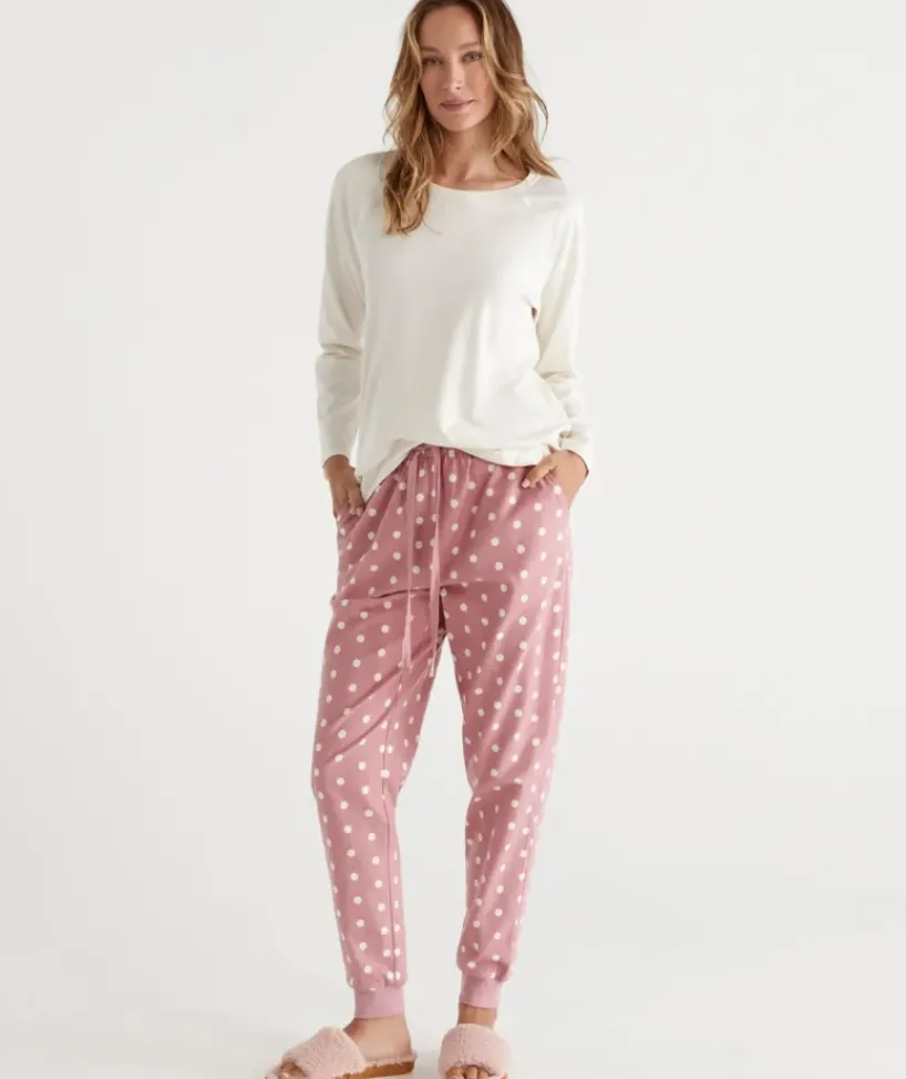 Spot Print Flannelette Pyjama Pant<Sussan