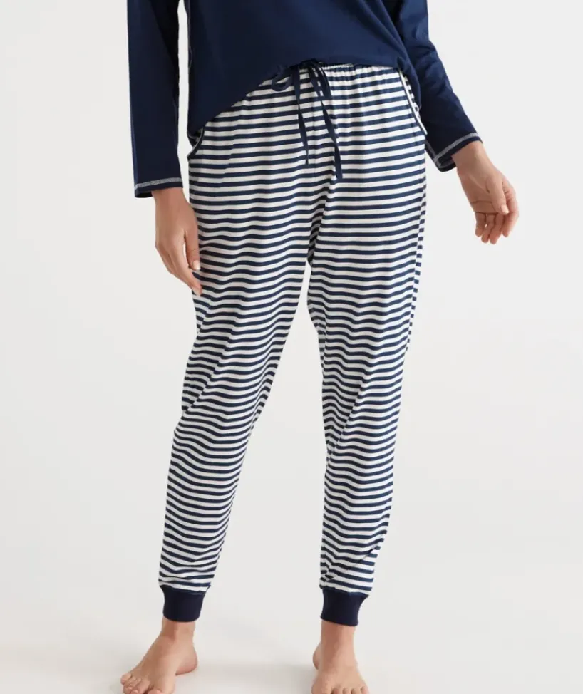 Stripe Australian Cotton Knit Pyjama Pant<Sussan Outlet