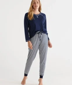 Stripe Australian Cotton Knit Pyjama Pant<Sussan Hot