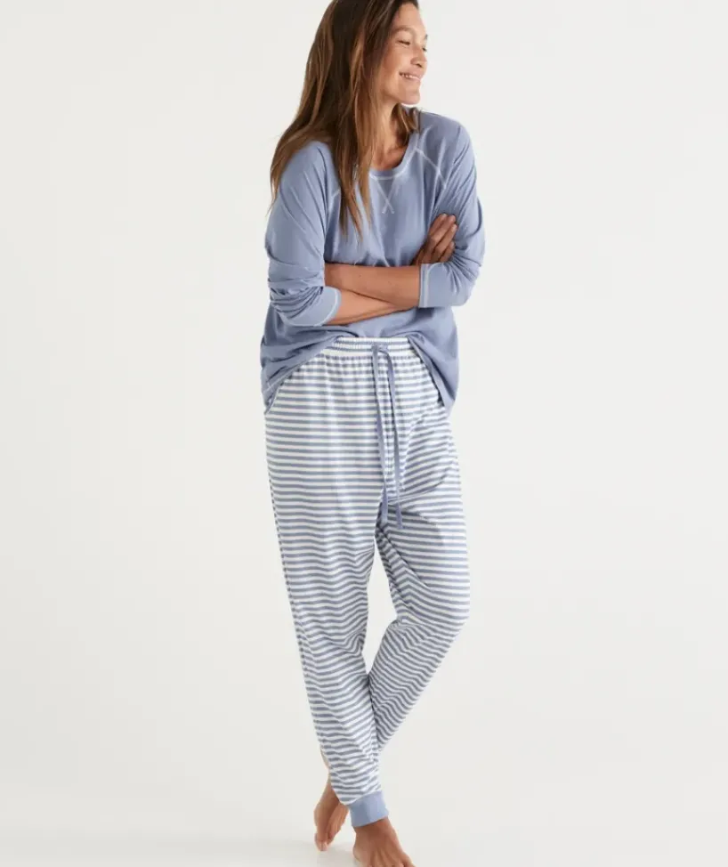 Stripe Australian Cotton Knit Pyjama Pant<Sussan Hot