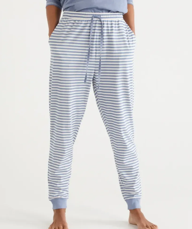 Stripe Australian Cotton Knit Pyjama Pant<Sussan Hot