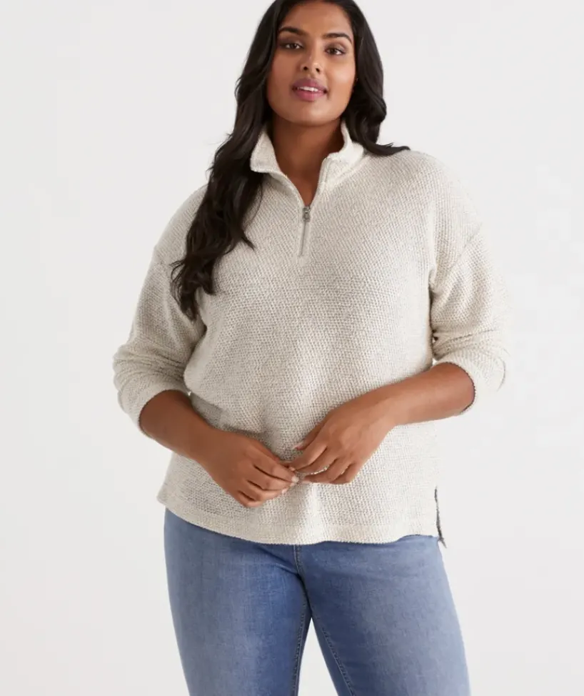 Textured Collar Top<Sussan New