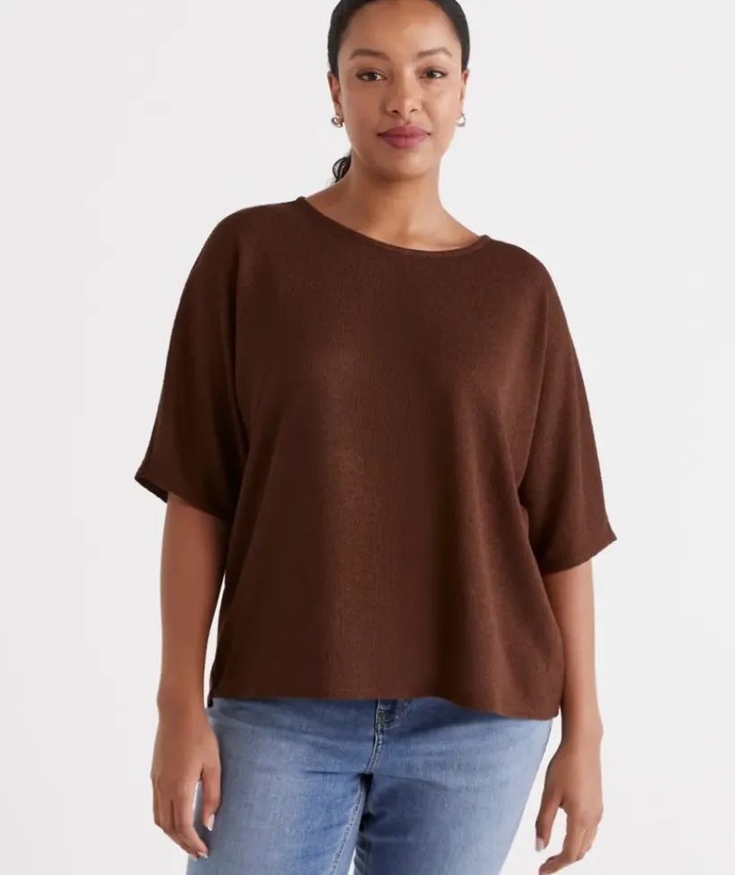 Textured Dolman Top<Sussan Hot