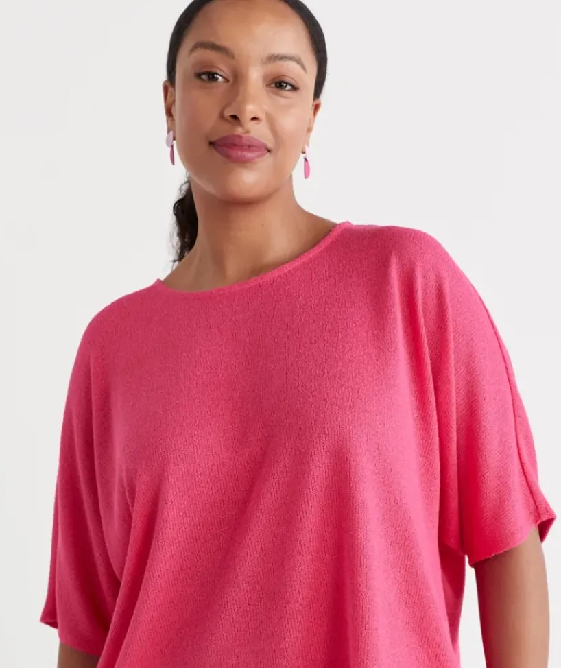 Textured Dolman Top<Sussan New