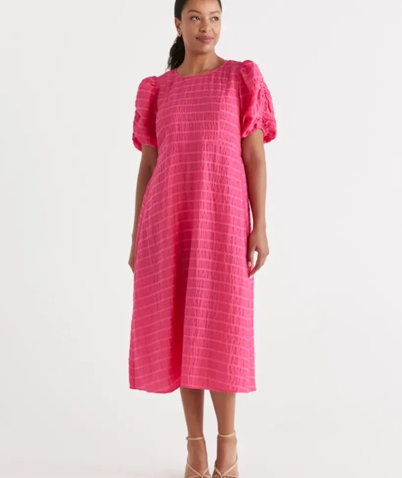 Textured Midi Dress<Sussan Hot