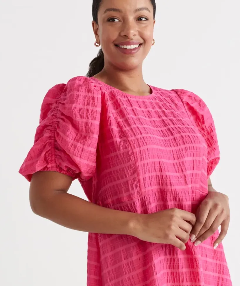 Textured Midi Dress<Sussan Hot