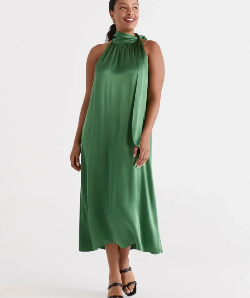 Tie Neck Halter Dress<Sussan