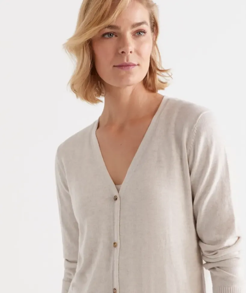 V Neck Longline Cardi<Sussan Best