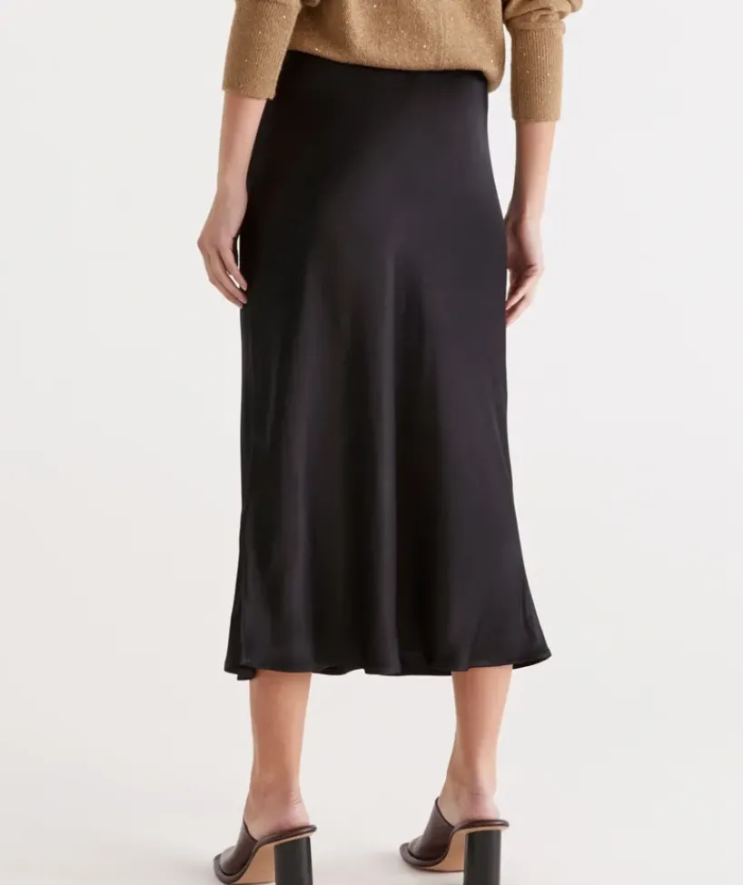Winter Satin Slip Skirt<Sussan