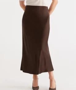 Winter Satin Slip Skirt<Sussan Best