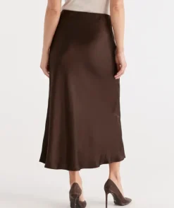 Winter Satin Slip Skirt<Sussan