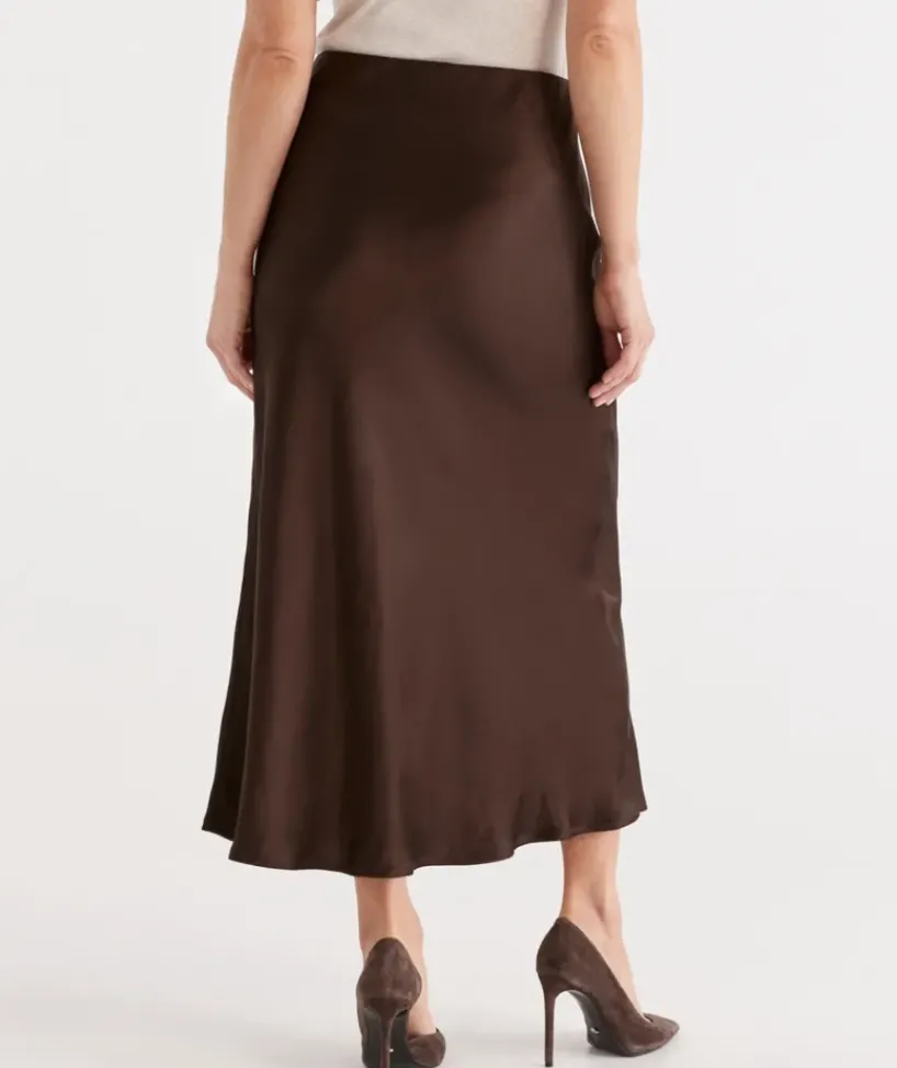Winter Satin Slip Skirt<Sussan