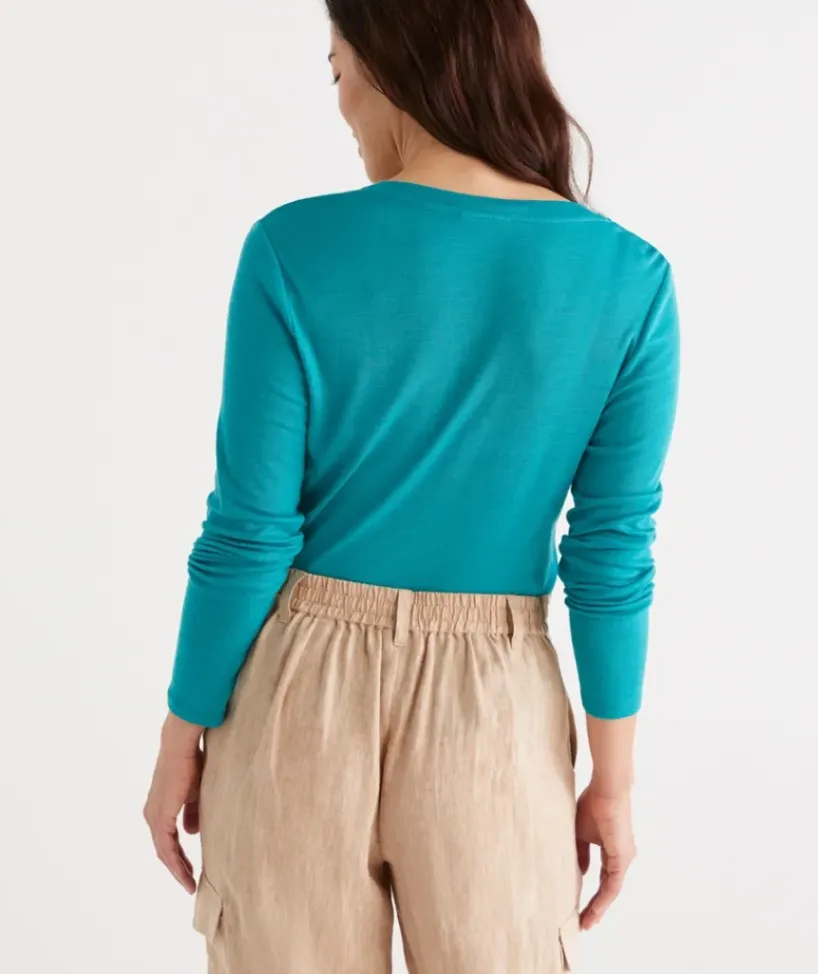 Wool Blend Scoop Top<Sussan Discount
