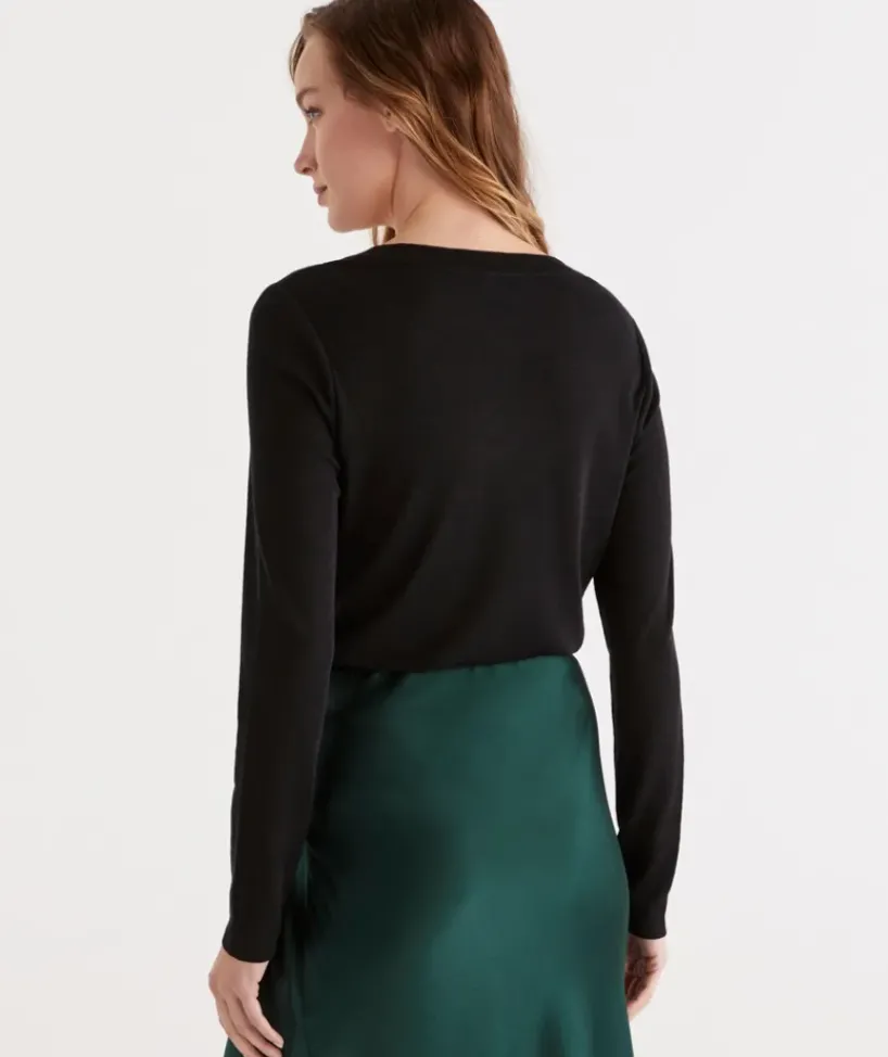 Wool Blend Scoop Top<Sussan Outlet